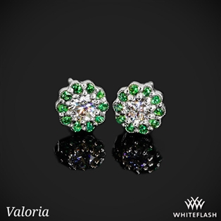 Valoria Tsavorite and Diamond Flower Earrings