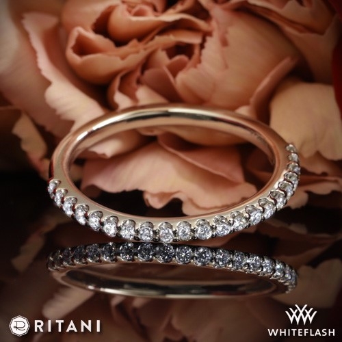 Platinum Ritani 21323 French-Set Diamond Wedding Ring