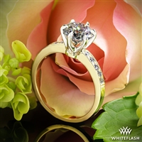 Bead-Set Diamond Engagement Ring