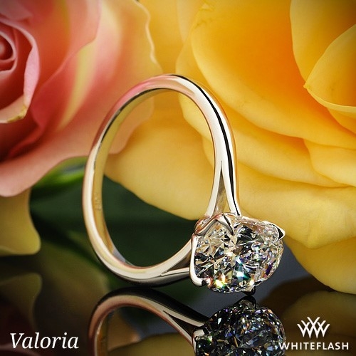 Valoria Tulip Solitaire Engagement Ring