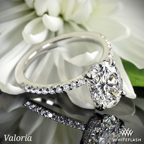 Valoria Petite Pave Basket Diamond Engagement Ring