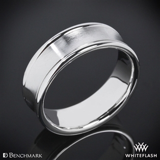 Benchmark Concave Satin Wedding Ring
