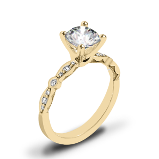 Tacori 47-2RD Sculpted Crescent Petite Diamond Engagement Ring