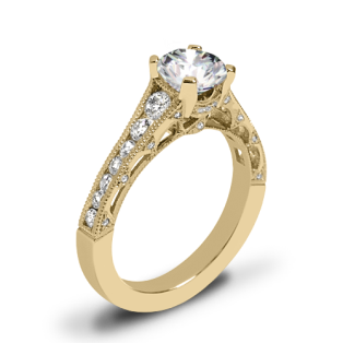 Tacori HT2510 Reverse Crescent Graduated Diamond Engagement Ring