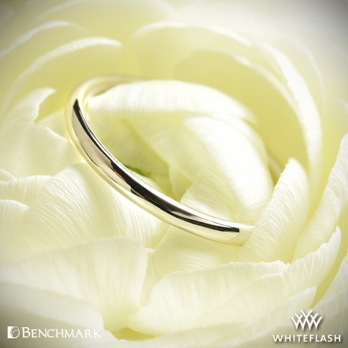 14k White Gold Benchmark Comfort Fit Wedding Ring