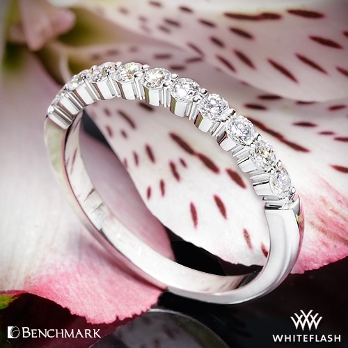 Benchmark Shared-Prong Diamond Wedding Ring