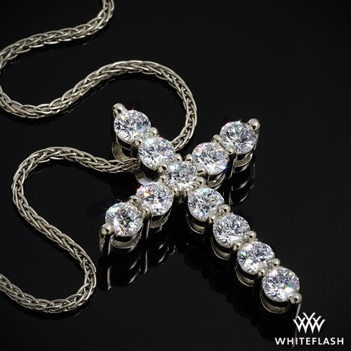 Platinum Diamond Cross Pendant