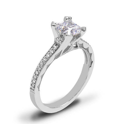 Tacori 58-2PR Sculpted Crescent Grace Diamond Engagement Ring for Princess