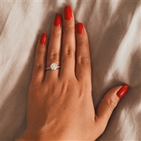 Valoria Petite Pave Basket Diamond Engagement Ring