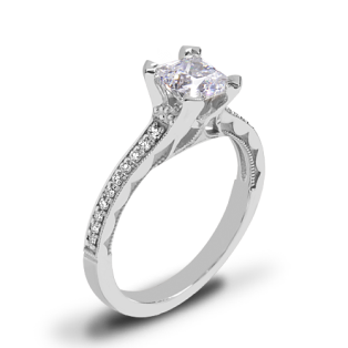 Tacori 58-2PR Sculpted Crescent Grace Diamond Engagement Ring for Princess