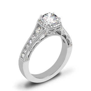 Tacori HT2515RD Reverse Crescent Contemporary Diamond Engagement Ring