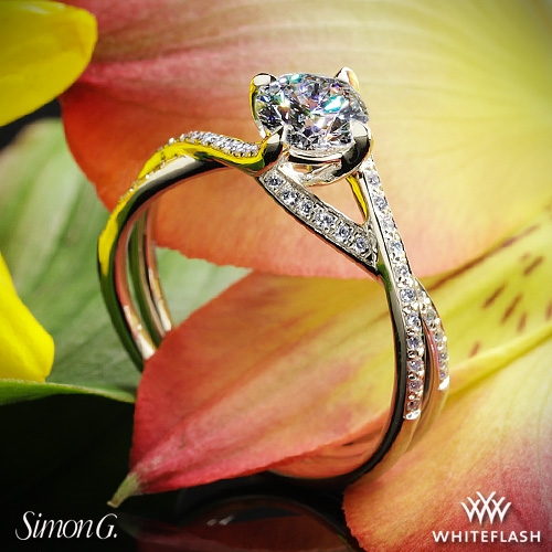 Simon g rose deals gold engagement rings