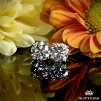 4 Prong Basket Diamond Earrings