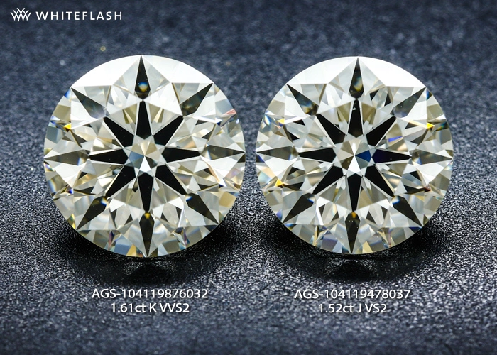 Clarity VVS2 and VS2 diamonds