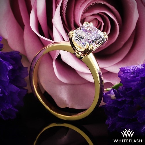 18k Yellow Gold Semi Custom Sierra Solitaire Engagement Ring