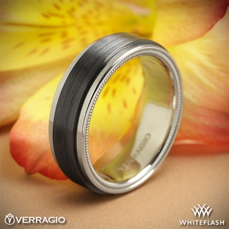 Verragio VWFX-7501 Black Titanium Men's Wedding Ring