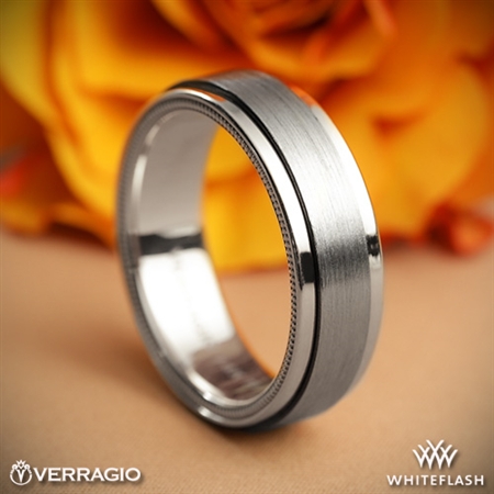 Verragio VWFX-7501 Grey Titanium Men's Wedding Ring