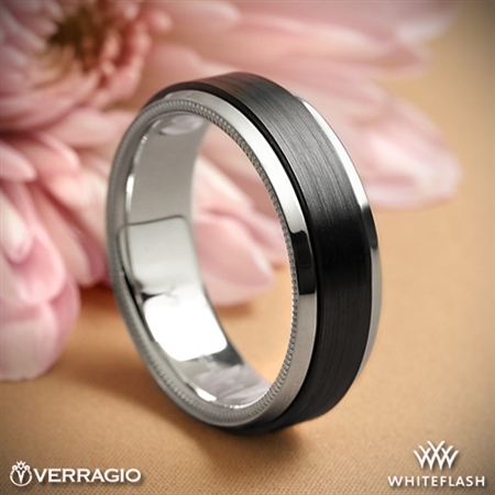 Verragio VWFX-7502 Black Titanium Men's Wedding Ring