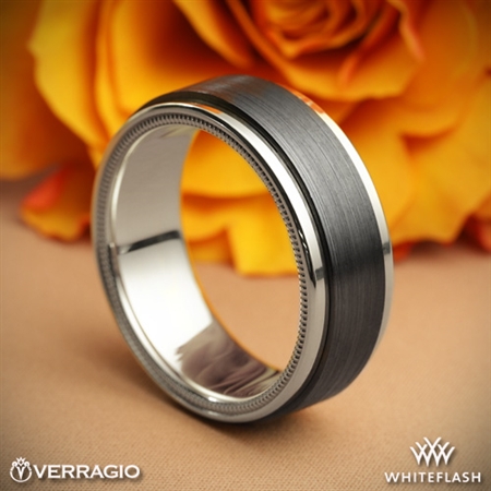 Verragio VWFX-8501 Black Titanium Men's Wedding Ring