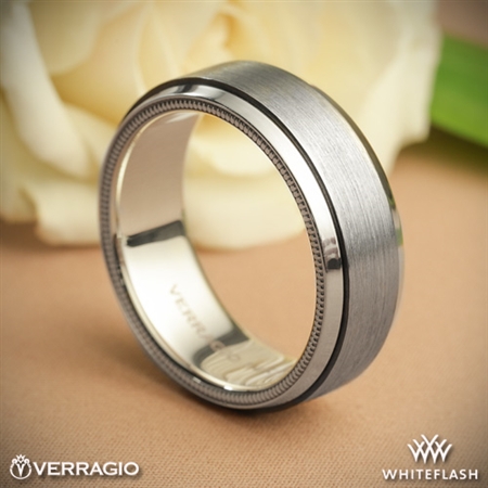 Verragio VWFX-8502 Grey Titanium Men's Wedding Ring