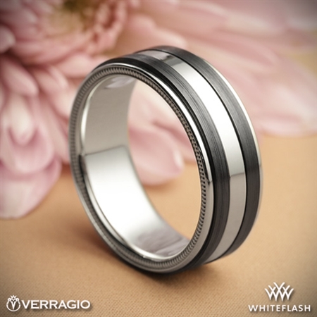 Verragio VWFX-8504 Black Titanium Men's Wedding Ring
