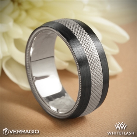 Verragio VWFX-8506 Black Titanium Men's Wedding Ring