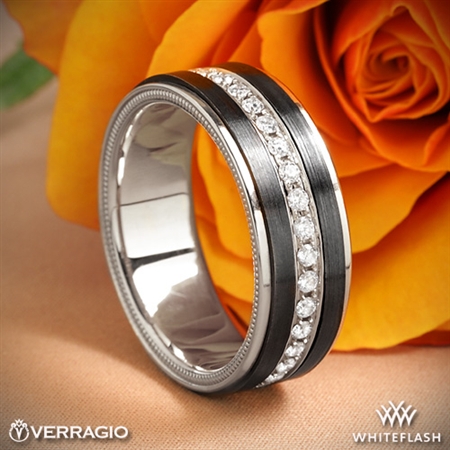 Verragio VWFXD-8504 Black Titanium Men's Wedding Ring