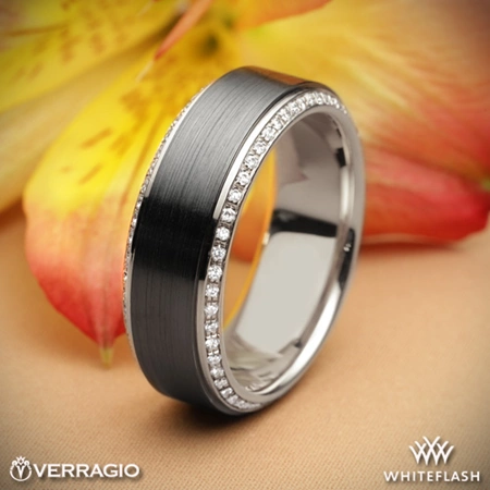 Verragio VWFXD-8505 Black Titanium Men's Wedding Ring