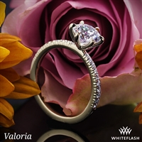 Semi Custom Valoria Petite Pave Diamond Engagement Ring