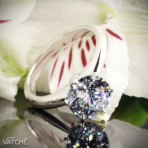 Platinum Vatche U-113 6-Prong Solitaire Engagement Ring
