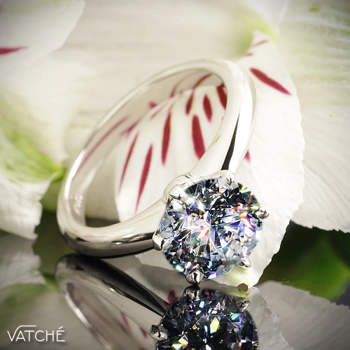 Platinum Vatche U-113 6-Prong Solitaire Engagement Ring
