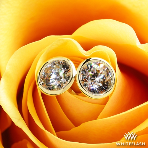 Handmade Full-Bezel Diamond Earrings