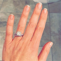 Benchmark LCP1 Small Pave Diamond Engagement Ring