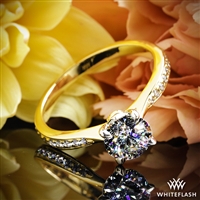 Legato Sleek Line Pave Diamond Engagement Ring