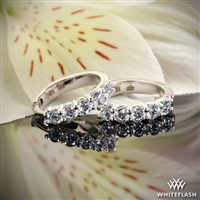 Shared-Prong Diamond Hoop Earrings