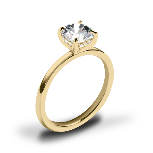 Valoria Hidden Halo Solitaire Engagement Ring