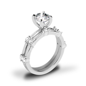 Valoria Spaced Diamond Wedding Set