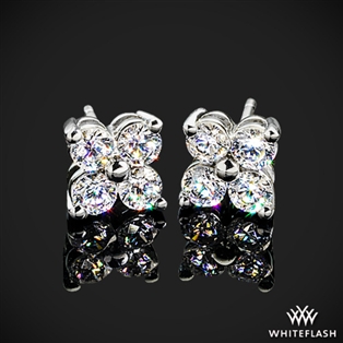 Four Stone Clover Diamond Earrings
