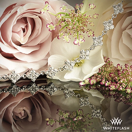 Four Stone Clover Diamond Tennis Bracelet