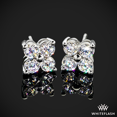 Four stone diamond earrings hotsell