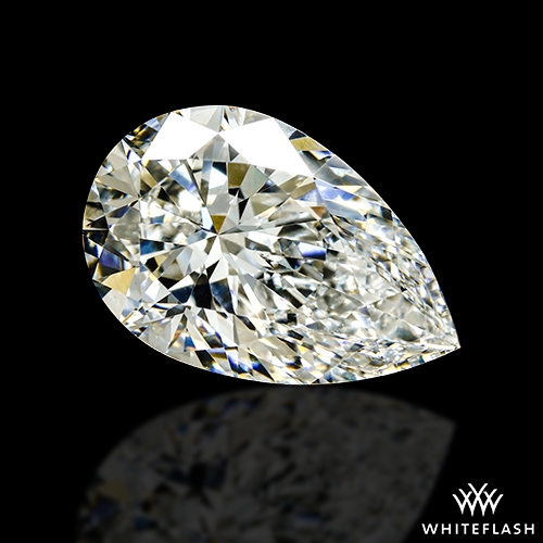 Diamond ct F VVS2 Pear Cut Precision Lab Grown Diamond GIA
