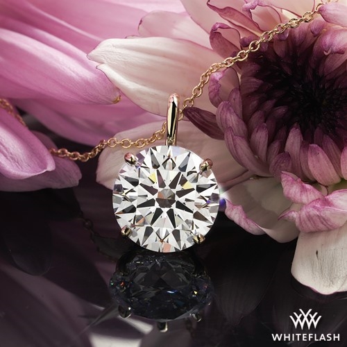 14k Yellow Gold Four-Prong Timeless Diamond Pendant