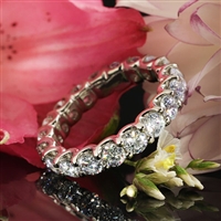 Annette's U-Prong Eternity Diamond Wedding Ring