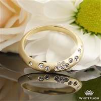 Champagne Reflections Knife-Edge Diamond Wedding Ring