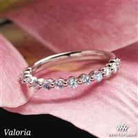 Valoria Single Shared Prong Half-Eternity Diamond Band