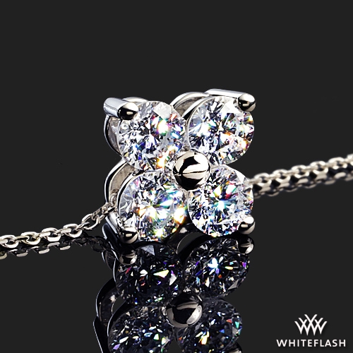Four Stone Clover Diamond Pendant | 8032