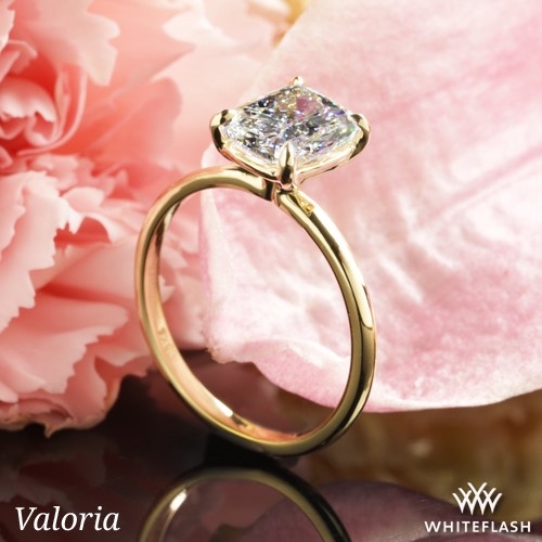 18k Yellow Gold Valoria Four Prong Solitaire Engagement Ring