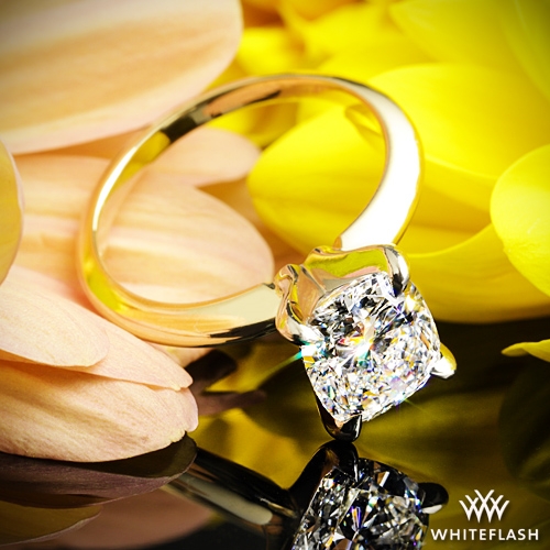 14k Yellow Gold Classic 4 Prong Solitaire Engagement Ring