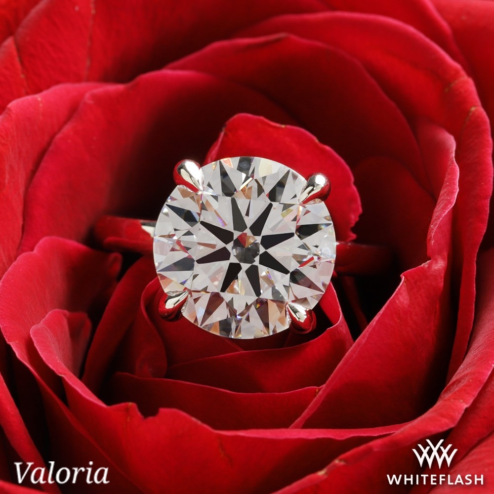Platinum Valoria Four Prong Solitaire Engagement Ring