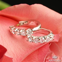 Shared-Prong Diamond Hoop Earrings